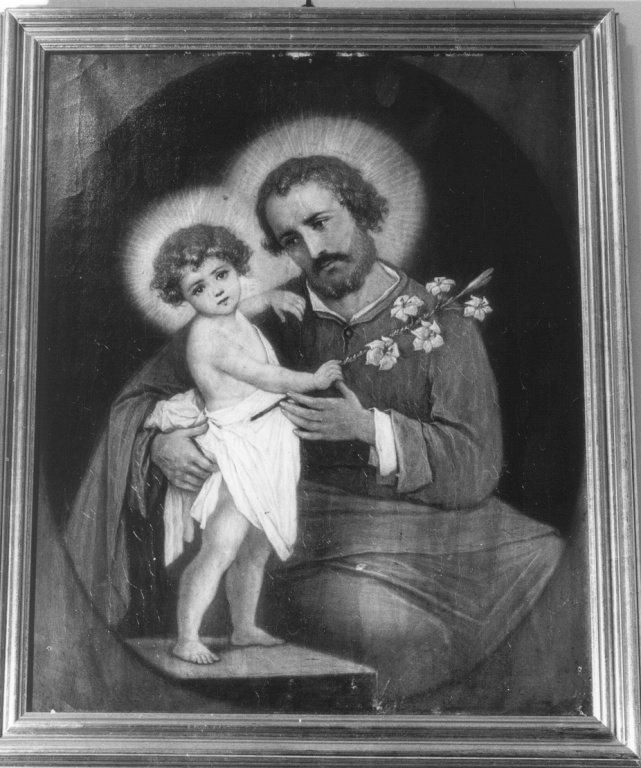 San Giuseppe con Ges&ugrave; Bambino (dipinto) - ambito purista (prima met&agrav